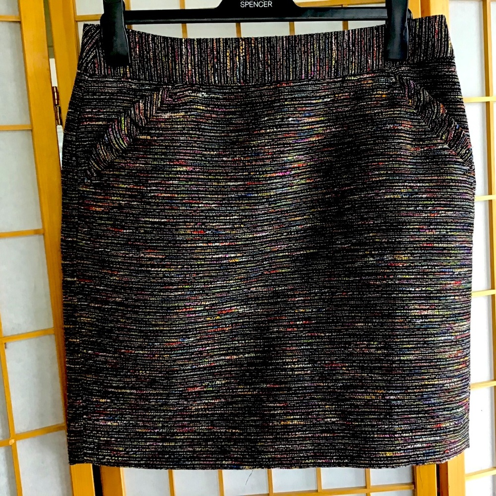 Ann Taylor factory multicoloured textured skirt 10